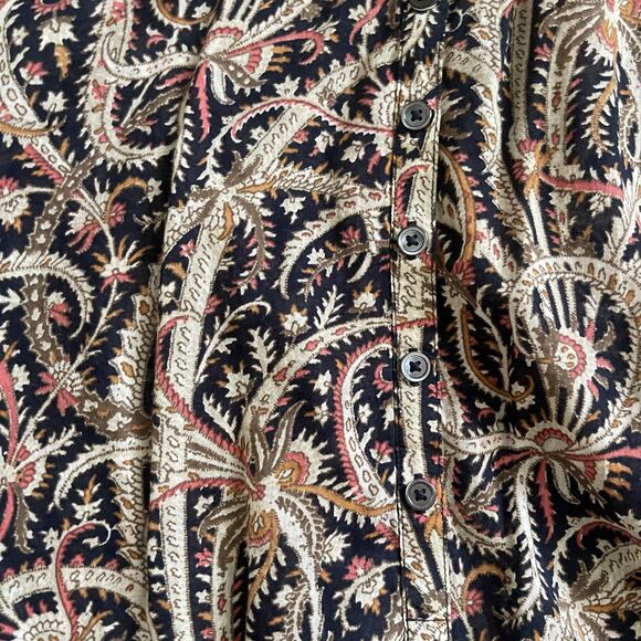 J Crew 100% Cotton Patterned Blouse with Buttons - XS - Picture 4 of 6